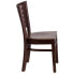 Фото #1 товара Darby Series Slat Back Walnut Wood Restaurant Chair