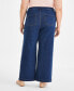 Фото #4 товара Plus Size Wide-Leg High-Rise Jeans, Created for Macy's