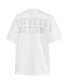 ფოტო #3 პროდუქტის Women's White Ohio State Buckeyes Camo Boxy Graphic T-shirt