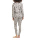 ფოტო #6 პროდუქტის Women's Hacci Printed Pajama Set