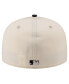 Men's Cream New York Yankees Game Night Leather Visor 59fifty Fitted Hat