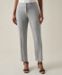 ფოტო #2 პროდუქტის Petite Mid Rise Slim-Fit Staight-Leg Pants