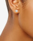 ფოტო #2 პროდუქტის Diamond Halo Cluster Stud Earrings (1 ct. t.w.) in 14k White Gold