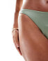 Vero Moda v front shimmer bikini bottom in sage green