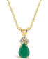 Фото #1 товара Macy's ruby (1/2 ct. t.w.) and Diamond Accent Pendant Necklace in 14k Yellow Gold (Also in Sapphire & Emerald)