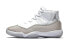 Кроссовки Nike Air Jordan 11 Retro White Metallic Silver (Белый, Серый)