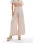 Esmee Exclusive textured beach trouser co-ord in oat