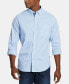 Фото #1 товара Men's Classic-Fit Stretch Solid Oxford Button-Down Shirt