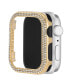 Фото #2 товара Ремешок для часов Anne Klein Gold-Tone Alloy Bumper с прозрачными кристаллами совместим со смарт-часами Apple Watch 41 мм