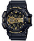ფოტო #1 პროდუქტის Men's Analog-Digital Chronograph Black Resin Strap Watch 55x52mm GA400GB-1A9