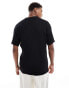 New Look short sleeve ribbed revere knit in black