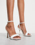 River Island padded barely there heeled sandal in white