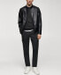 ფოტო #7 პროდუქტის Men's Nappa Leather-Effect Jacket