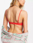 Фото #2 товара COLLUSION bikini top with underwire in red co-ord - RED