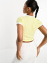 Levi's Ringer cropped t-shirt in yellow with chest logo