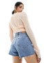 Фото #5 товара Weekday Rowe high waisted denim mom short in 90's blue