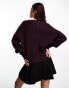 Vero Moda button through cardigan in burgundy red