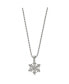Фото #2 товара Polished with CZ Snowflake Pendant on a Ball Chain Necklace