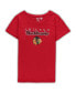Women's Red Chicago Blackhawks Plus Size Lodge T-shirt and Pants Sleep Set