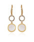 Gold-Tone Circle Coin Leverback Drop Earrings