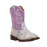 Фото #2 товара Roper Glitter Floral Square Toe Cowboy Toddler Girls Size 5 M Casual Boots 09-0