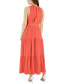 ფოტო #2 პროდუქტის Petite Tie-Waist Tiered Tie-Back Maxi Dress