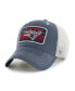 Men's Navy, Natural New England Patriots Five Point Trucker Clean Up Adjustable Hat