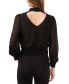 ფოტო #2 პროდუქტის Women's Chiffon Mock Neck Blouse