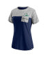 ფოტო #3 პროდუქტის Women's Navy, Heathered Gray Notre Dame Fighting Irish Inside Pocket T-shirt