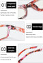 Фото #8 товара KOOSUFA Women's Reading Glasses Flower Quality Rectangular Anti Fatigue Glasses Reading Aid Retro Designer Fashion Full Rim Glasses with Strength 1.0 1.5 2.0 2.5 3.0 3.5 4.0