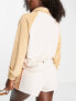 Volcom mioumeow towelling long sleeve jumper co-ord in sand M - фото #3