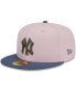 Фото #4 товара Men's Pink, Blue New York Yankees Olive Undervisor 59FIFTY Fitted Hat