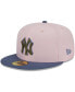 Men's Pink, Blue New York Yankees Olive Undervisor 59FIFTY Fitted Hat Pink, Blue, 7 1/8 - фото #4