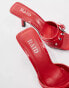 Фото #2 товара RAID Kelisa kitten heel mules in cherry red