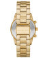 ფოტო #3 პროდუქტის Women's Ritz Chronograph Gold-Tone Stainless Steel Bracelet Watch 37mm