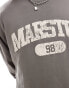 ASOS DESIGN oversized sweatshirt with collegiate print in grey DALL GULL GRAY, XS - Chest 36 - фото #3