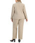 ფოტო #2 პროდუქტის Plus Size Framed Twill Two-Button Pantsuit
