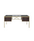 Фото #8 товара Yumia Desk In Gold & Clear Glass