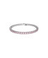 Crystal Round Cut Matrix Tennis Bracelet