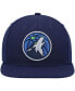 Фото #3 товара Men's Navy Minnesota Timberwolves Ground 2.0 Snapback Hat