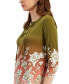 Фото #3 товара Women's Printed Lace-Up Tunic, Created for Macy's