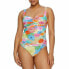 Bleu Rod Beattie Fresh Picks Shirred Underwire One-Piece Swimsuit Multi Size 8