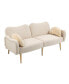 Фото #1 товара Couches For Living Room 65 Inch, Mid Century Modern Velvet Loveseats Sofa