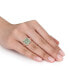 ფოტო #2 პროდუქტის Green Quartz (5-1/2 ct. t.w.) & White Topaz (1/20 ct. t.w.) Statement Ring in 18k Rose Gold-Flash Sterling Silver
