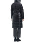 Фото #4 товара Women's Velvet Mix Belted Hooded Puffer Coat