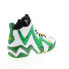 Reebok Hurrikaze II Mens Green Leather Lace Up Athletic Basketball Shoes