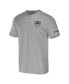 Men's NFL x Darius Rucker Collection by Heather Gray Las Vegas Raiders Henley T-shirt