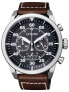 Фото #1 товара Мужские наручные часы с коричневым кожаным ремешком Citizen CA4210-16E