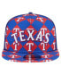 ფოტო #4 პროდუქტის Men's Royal Texas Rangers Seeing Diamonds A-Frame Trucker 9Fifty Snapback Hat
