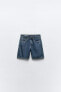 Trf mid-rise denim bermuda shorts